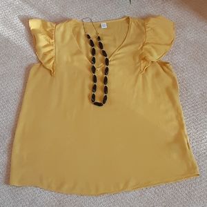 Womens, Old Navy, yellow blouse, Medium